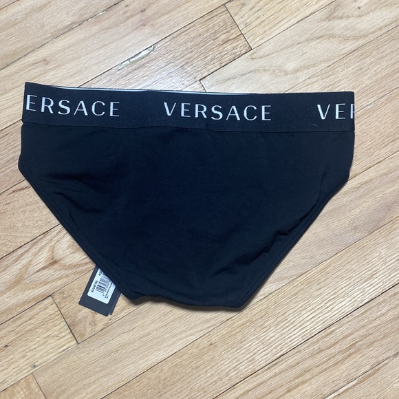 Versace black logo men’s briefs cut underwear - new with tags - Picture 2 of 5